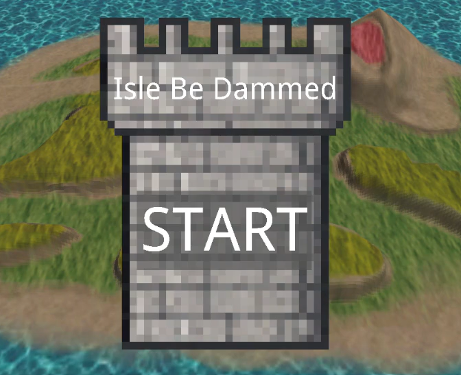 The Isle Be Dammed start menu, built with the UI system