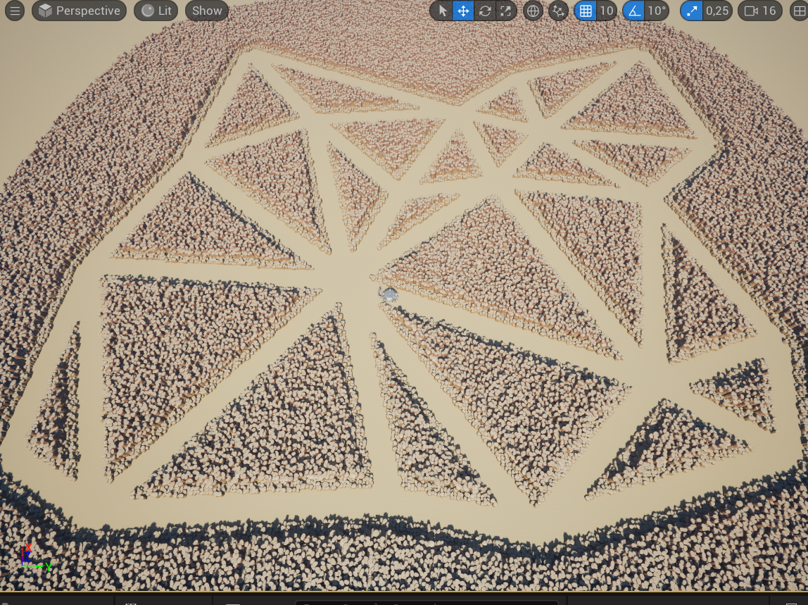 Corridors cut out of mountains